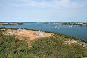 Aerial view - Modern Townhouse, Short Walk to Beach (Cornwall)