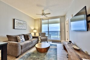 TV, DVD player, books