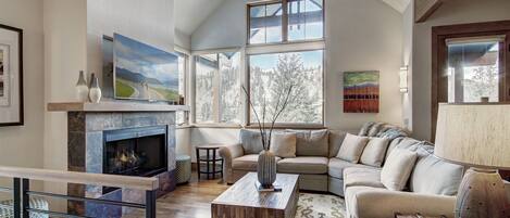 Fernseher, Kamin, Arbeitsbereiche