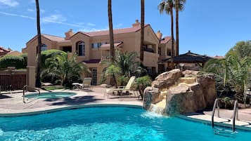 Outdoor pool, a heated pool