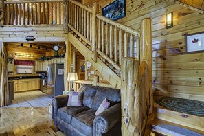 Smart TV, fireplace, video games, DVD player