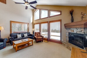 TV, fireplace, video-game console, Netflix