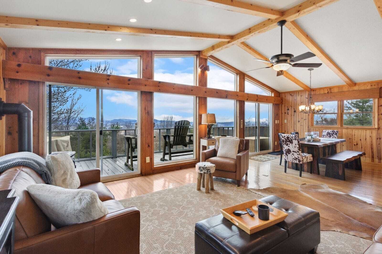 Rustic Mountain Escape with Layered Views