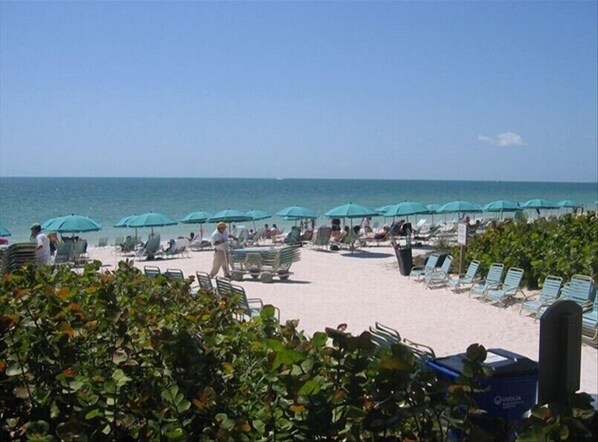 Beach nearby, sun-loungers