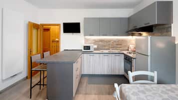 KĂŒhlschrank, Mikrowelle, Ofen, Herdplatte