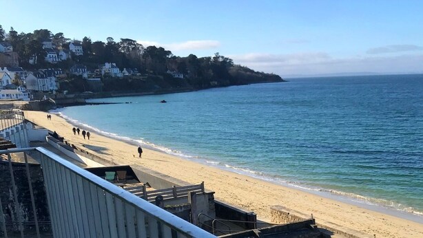 在海滩
