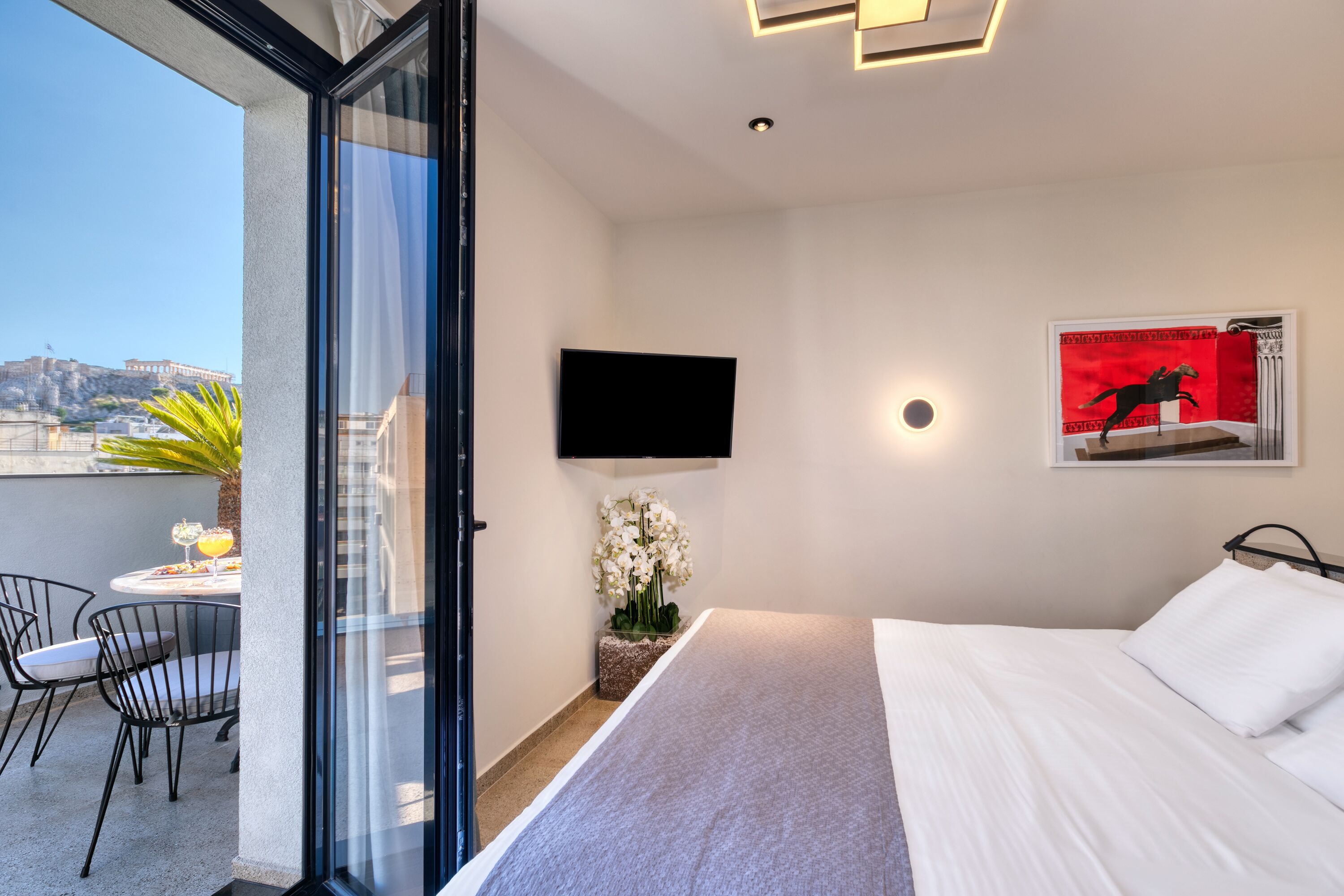 premium double room, hill view | 1 bedroom, premium bedding, memory-foam beds, minibar