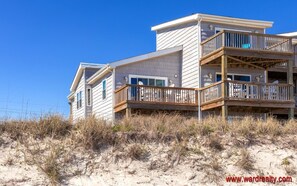 Exterior - Slow M'Ocean - Beautiful 2 BR Oceanfront Townhome! (North Topsail Beach)