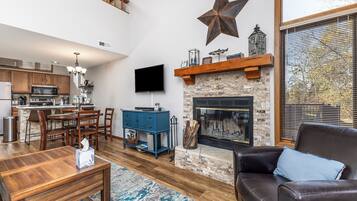 TV connectée, cheminée