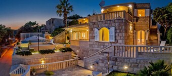 Luxury Villa Stone Castle Brač with private heated infinity pool and sea view in Sumartin on Brač island