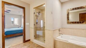Hair dryer, towels