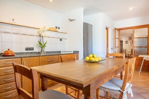 Dining - Holiday Home "Horta Den Menut" with Mountain Views, Pool, Wi-Fi, Garden and Terrace (Pollensa)