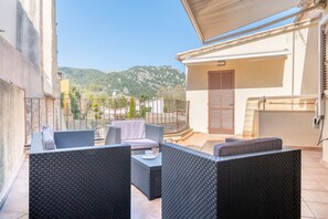 Terrace/patio - Holiday Home "Horta Den Menut" with Mountain Views, Pool, Wi-Fi, Garden & Terrace (Pollensa)