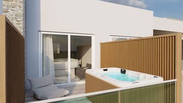 Outdoor spa tub
