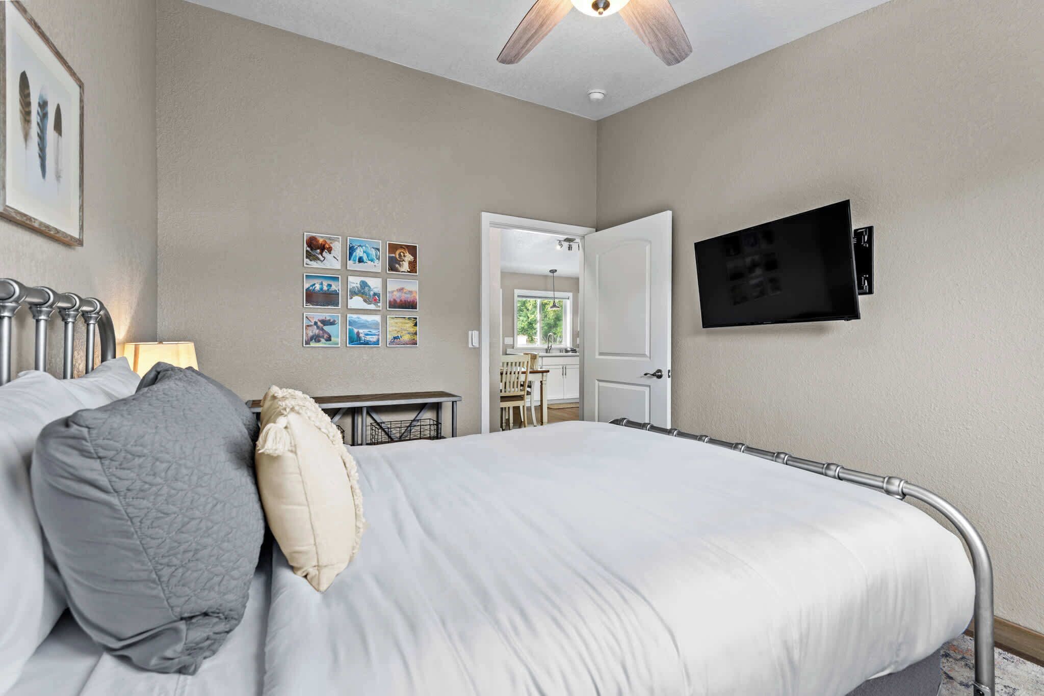 1 bedroom, iron/ironing board, travel crib, WiFi