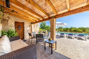 Outdoor dining - VILLA CAN COLL Traditional Rural house for 6 in Pollensa (Puerto Pollensa)