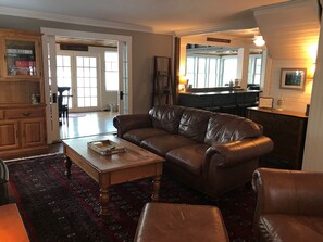 Smart TV, fireplace, video games, table football
