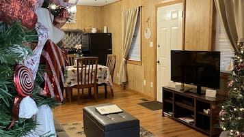 Smart TV, DVD player, books