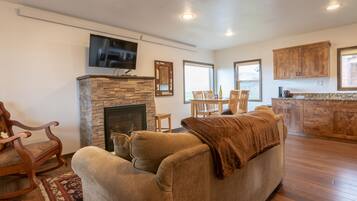 Smart TV y chimenea