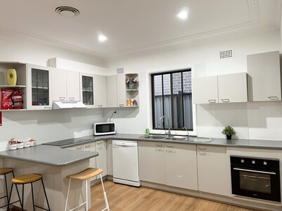 This one storey house has 5 bedrooms and 2 full bathrooms