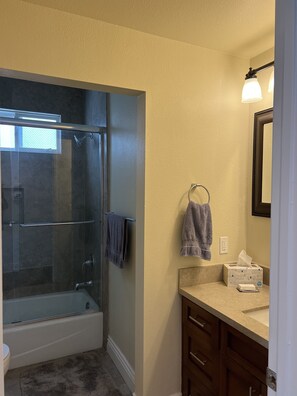 Towels, soap, shampoo