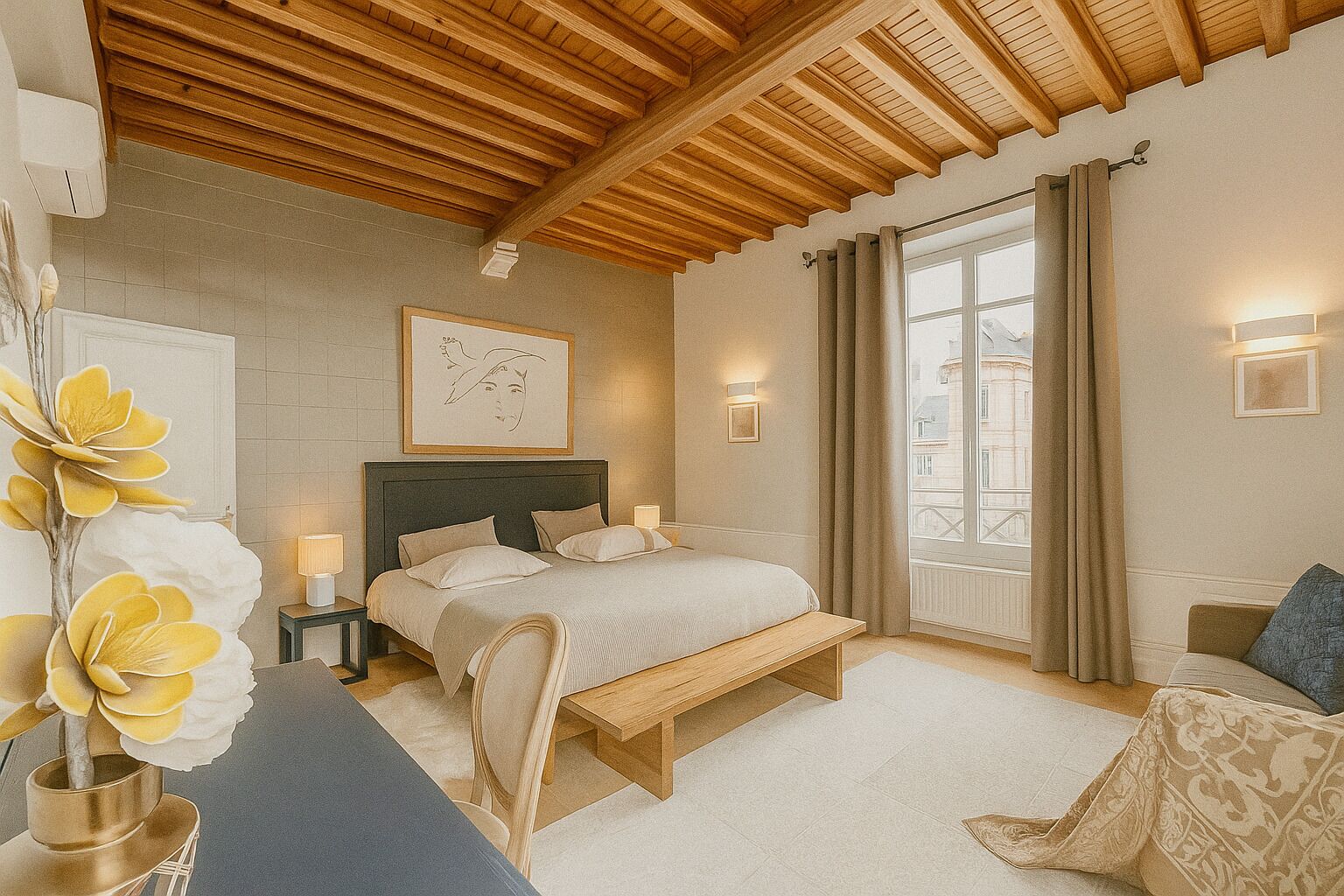 2 bedrooms, travel cot, free WiFi, bed sheets