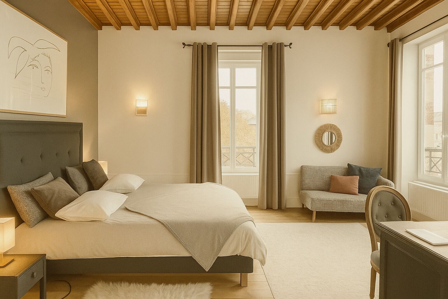 2 Schlafzimmer, Reisekinderbett, kostenloses WLAN, Bettwäsche