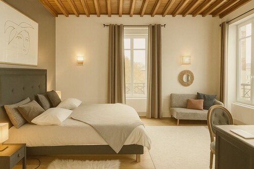 Large 4* apartment for 6 people in the center of Chartres