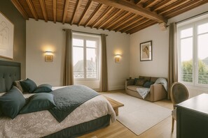 2 dormitorios, cuna de viaje, wifi gratis y ropa de cama