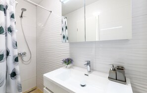Shower, hair dryer