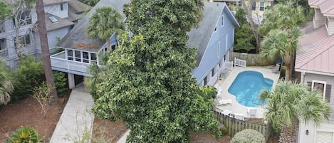 A heated pool
