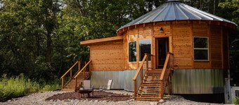 Yurt inspired Cabin at The Queen & I Homestead