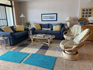 TV, DVD player, books