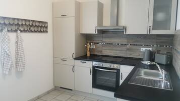 Fridge, oven, stovetop, dishwasher