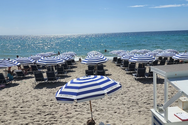 Free beach service included