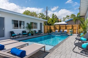 Outdoor pool, a heated pool