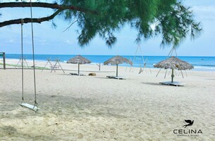 Playa privada, arena blanca