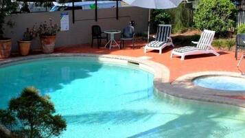 Outdoor pool, a heated pool
