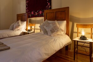 1 bedroom, desk, iron/ironing board, travel cot