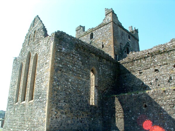 A historic stone castle with arched windows and a tower. - The perfect place to do nothing ! (New Ross)