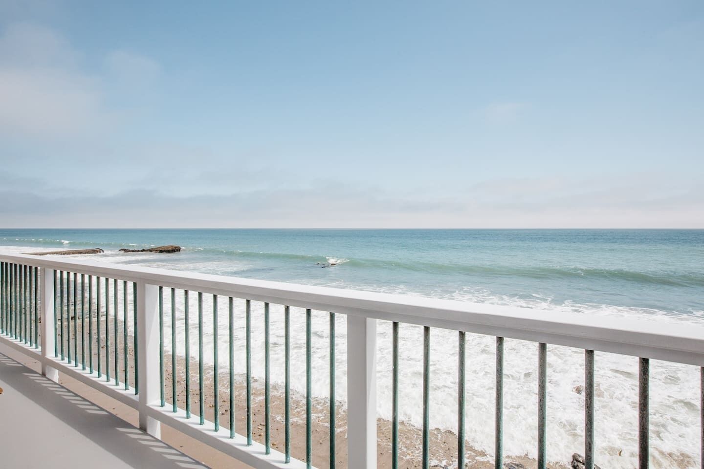 On the beach, sun-loungers, beach towels