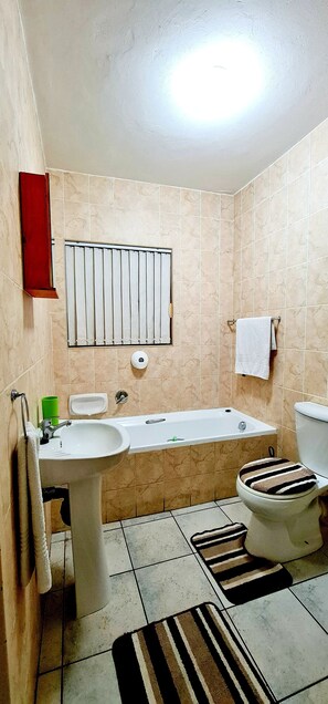 Towels, soap, toilet paper