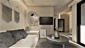 1 bedroom, in-room safe, iron/ironing board, WiFi - The Sand Suites - Junior Suite Private Pool (Agios Nikolaos)