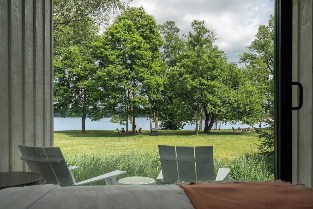 Luxury-Ferienhütte, 1 King-Bett | Ausblick vom Zimmer