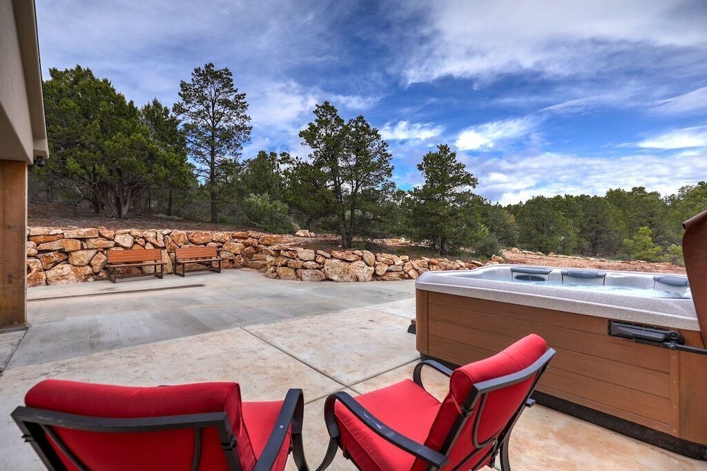 Backyard views.