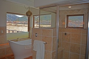 Shower, jetted tub