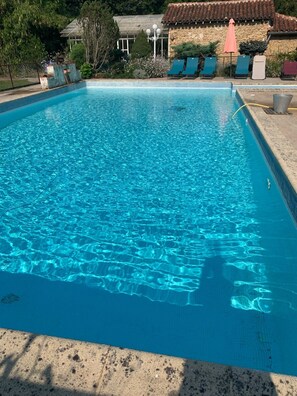 Outdoor pool - Château Pour 24 Personne (Brocas)