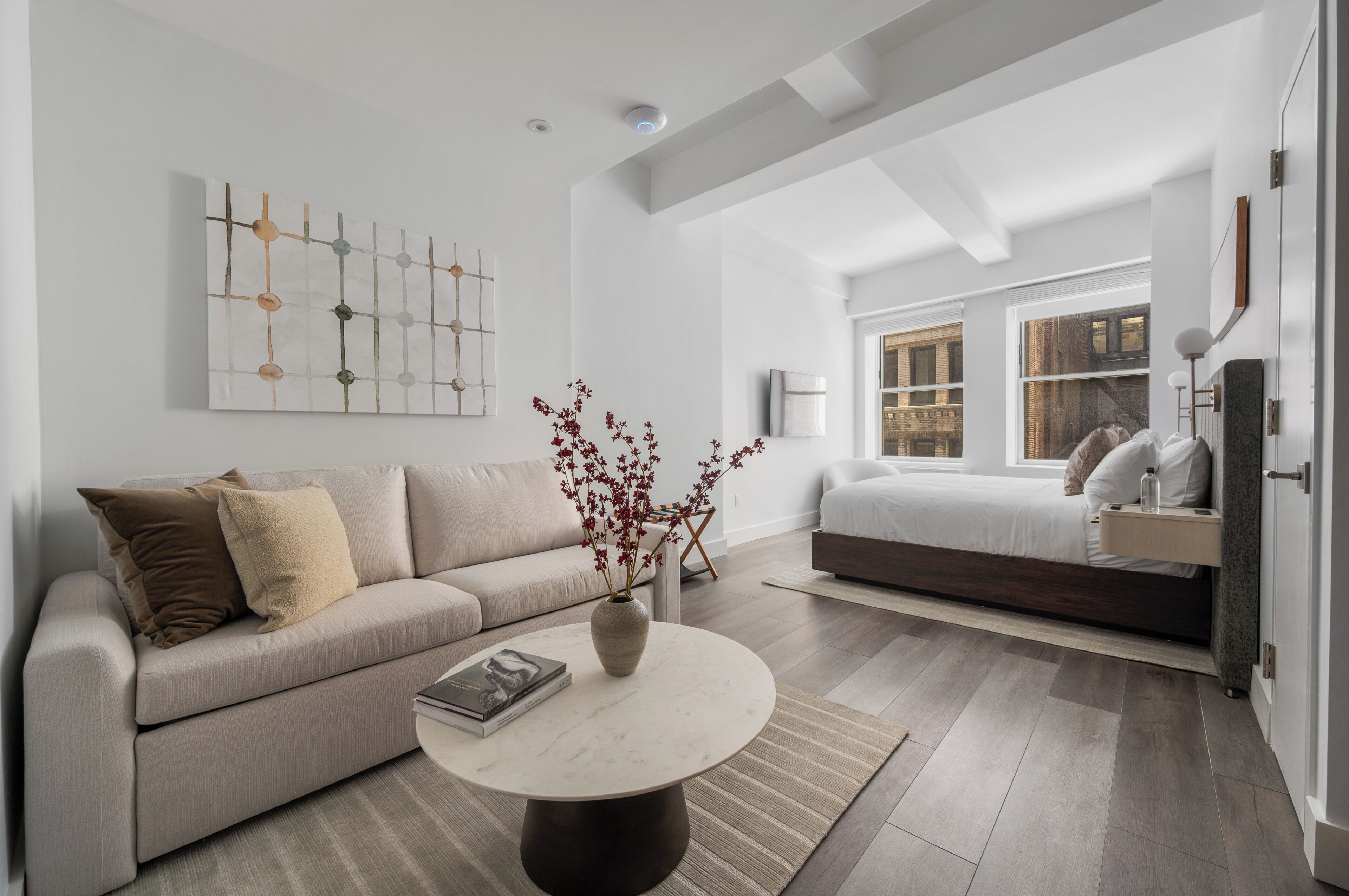 特色套房, 1 張特大雙人床和 1 張沙發床, 廚房 | 獨特裝潢、布置獨特、筆電工作空間、床單