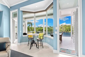 Smart TV, fireplace, video games, ping pong