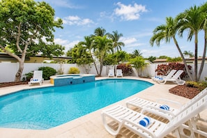 A heated pool